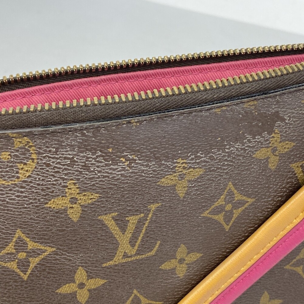Louis Vuitton Monogram Loretta Shoulder Bag M44053 Brown Hot Pink Women's P28... - Picture 7 of 10
